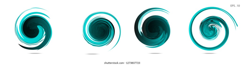 Collection of modern abstract graphic elements. Vortex vector background. Templates for logo design, leaflets or presentations. Vector illustration