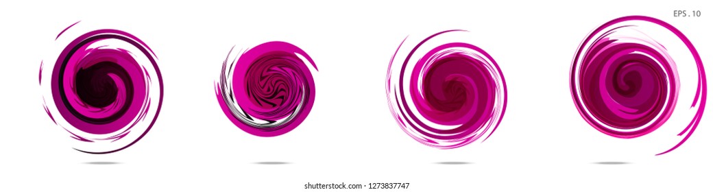 Collection of modern abstract graphic elements. Vortex vector background. Templates for logo design, leaflets or presentations. Vector illustration