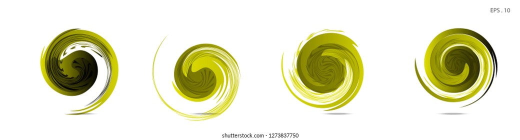 Collection of modern abstract graphic elements. Vortex vector background. Templates for logo design, leaflets or presentations. Vector illustration