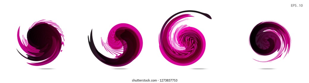 Collection of modern abstract graphic elements. Vortex vector background. Templates for logo design, leaflets or presentations. Vector illustration