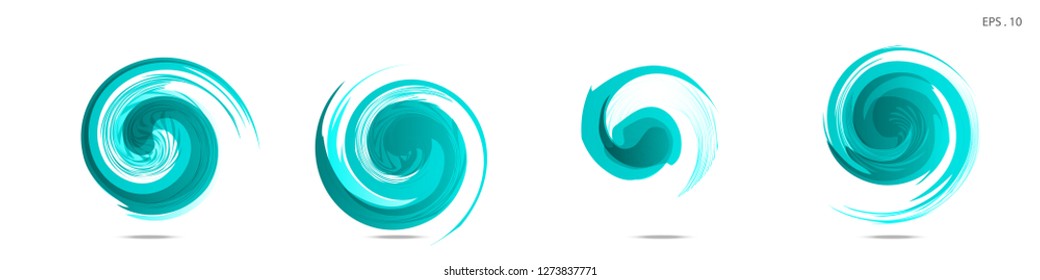 Collection of modern abstract graphic elements. Vortex vector background. Templates for logo design, leaflets or presentations. Vector illustration