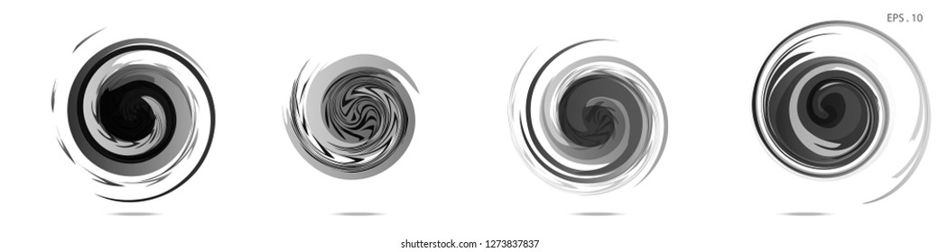Collection of modern abstract graphic elements. Vortex vector background. Templates for logo design, leaflets or presentations. Vector illustration