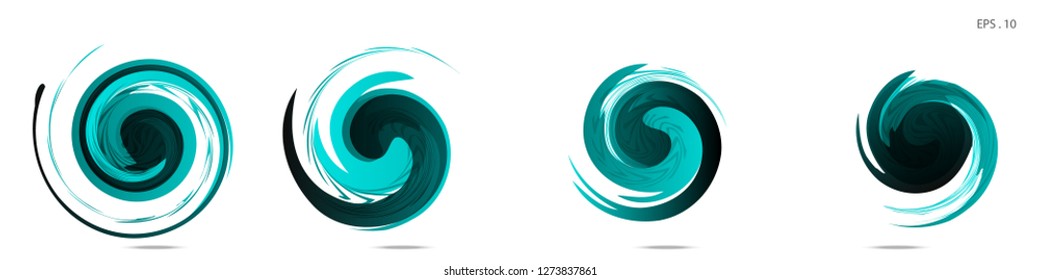 Collection of modern abstract graphic elements. Vortex vector background. Templates for logo design, leaflets or presentations. Vector illustration