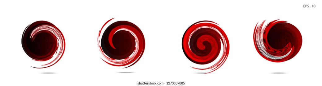 Collection of modern abstract graphic elements. Vortex vector background. Templates for logo design, leaflets or presentations. Vector illustration