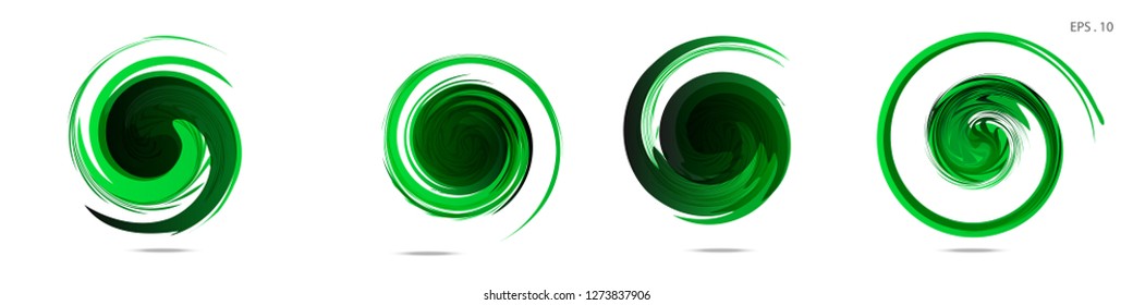 Collection of modern abstract graphic elements. Vortex vector background. Templates for logo design, leaflets or presentations. Vector illustration