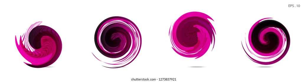 Collection of modern abstract graphic elements. Vortex vector background. Templates for logo design, leaflets or presentations. Vector illustration