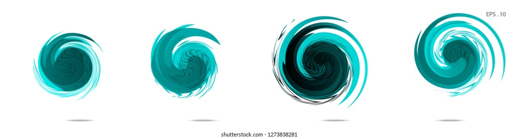 Collection of modern abstract graphic elements. Vortex vector background. Templates for logo design, leaflets or presentations. Vector illustration