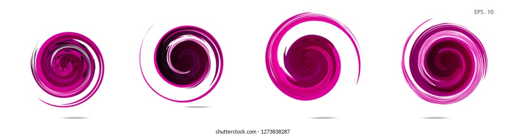 Collection of modern abstract graphic elements. Vortex vector background. Templates for logo design, leaflets or presentations. Vector illustration