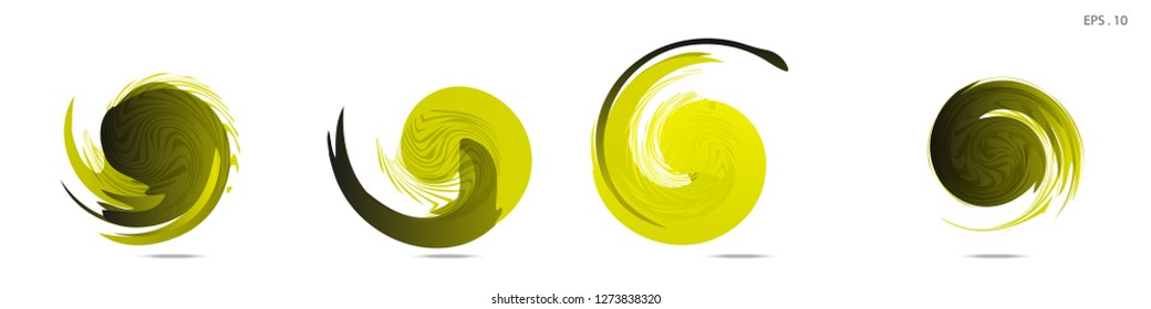 Collection of modern abstract graphic elements. Vortex vector background. Templates for logo design, leaflets or presentations. Vector illustration