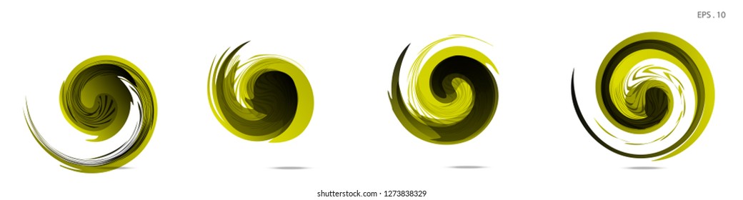 Collection of modern abstract graphic elements. Vortex vector background. Templates for logo design, leaflets or presentations. Vector illustration