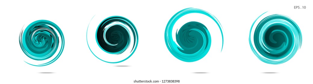 Collection of modern abstract graphic elements. Vortex vector background. Templates for logo design, leaflets or presentations. Vector illustration