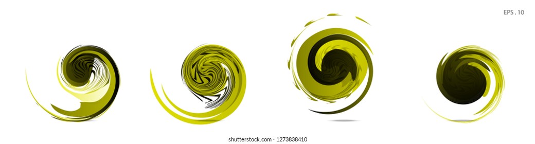 Collection of modern abstract graphic elements. Vortex vector background. Templates for logo design, leaflets or presentations. Vector illustration