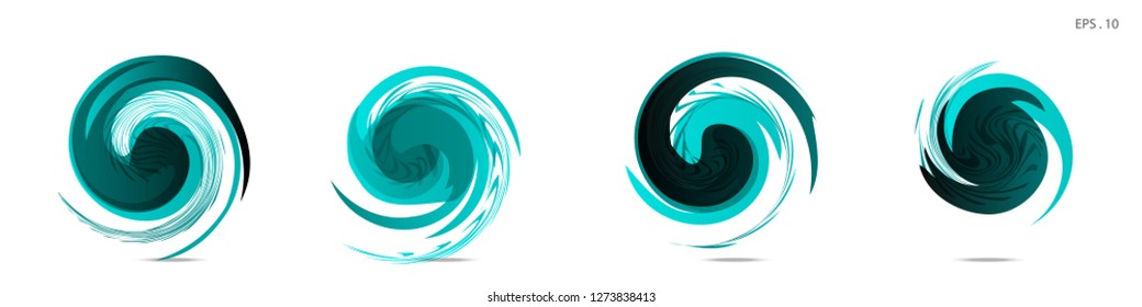 Collection of modern abstract graphic elements. Vortex vector background. Templates for logo design, leaflets or presentations. Vector illustration
