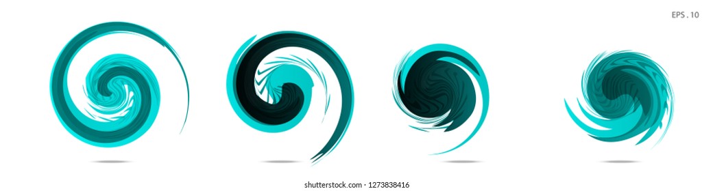 Collection of modern abstract graphic elements. Vortex vector background. Templates for logo design, leaflets or presentations. Vector illustration