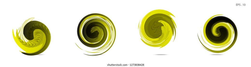 Collection of modern abstract graphic elements. Vortex vector background. Templates for logo design, leaflets or presentations. Vector illustration