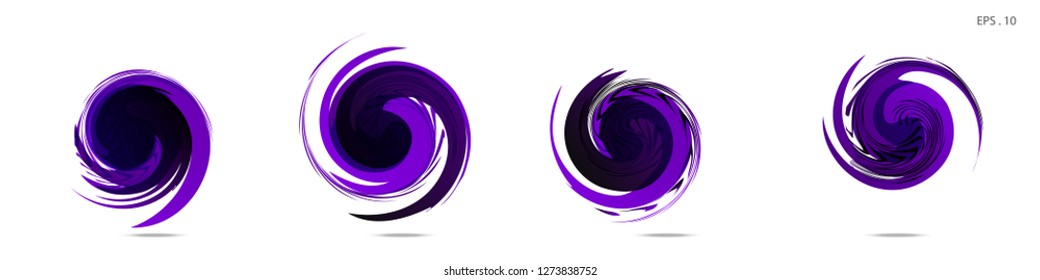 Collection of modern abstract graphic elements. Vortex vector background. Templates for logo design, leaflets or presentations. Vector illustration
