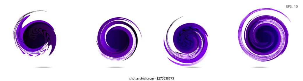 Collection of modern abstract graphic elements. Vortex vector background. Templates for logo design, leaflets or presentations. Vector illustration