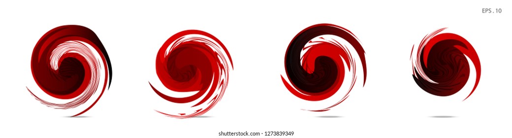 Collection of modern abstract graphic elements. Vortex vector background. Templates for logo design, leaflets or presentations. Vector illustration