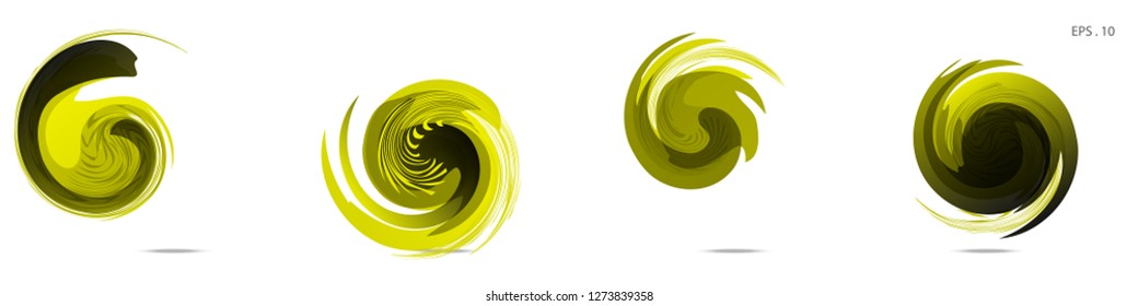 Collection of modern abstract graphic elements. Vortex vector background. Templates for logo design, leaflets or presentations. Vector illustration