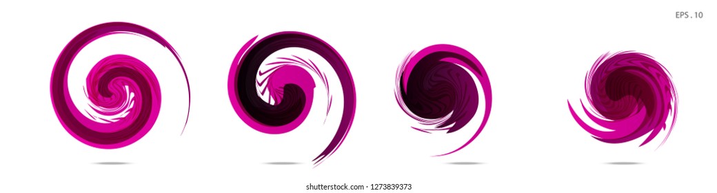 Collection of modern abstract graphic elements. Vortex vector background. Templates for logo design, leaflets or presentations. Vector illustration