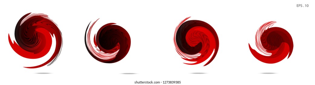 Collection of modern abstract graphic elements. Vortex vector background. Templates for logo design, leaflets or presentations. Vector illustration