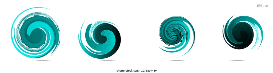 Collection of modern abstract graphic elements. Vortex vector background. Templates for logo design, leaflets or presentations. Vector illustration