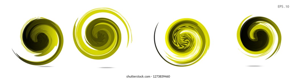 Collection of modern abstract graphic elements. Vortex vector background. Templates for logo design, leaflets or presentations. Vector illustration