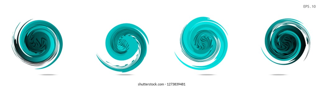 Collection of modern abstract graphic elements. Vortex vector background. Templates for logo design, leaflets or presentations. Vector illustration