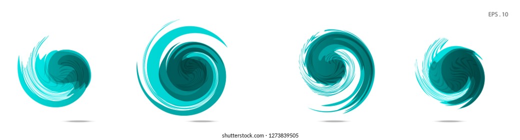 Collection of modern abstract graphic elements. Vortex vector background. Templates for logo design, leaflets or presentations. Vector illustration