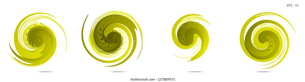Collection of modern abstract graphic elements. Vortex vector background. Templates for logo design, leaflets or presentations. Vector illustration