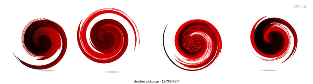 Collection of modern abstract graphic elements. Vortex vector background. Templates for logo design, leaflets or presentations. Vector illustration