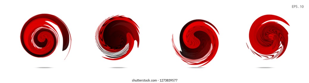 Collection of modern abstract graphic elements. Vortex vector background. Templates for logo design, leaflets or presentations. Vector illustration