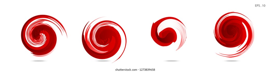 Collection of modern abstract graphic elements. Vortex vector background. Templates for logo design, leaflets or presentations. Vector illustration