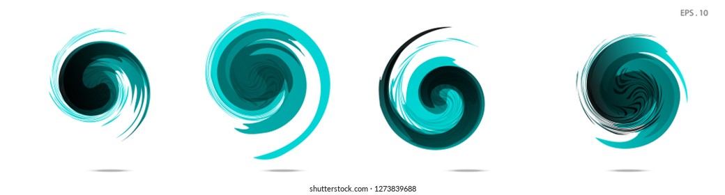 Collection of modern abstract graphic elements. Vortex vector background. Templates for logo design, leaflets or presentations. Vector illustration