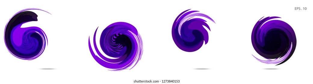 Collection of modern abstract graphic elements. Vortex vector background. Templates for logo design, leaflets or presentations. Vector illustration