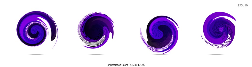 Collection of modern abstract graphic elements. Vortex vector background. Templates for logo design, leaflets or presentations. Vector illustration