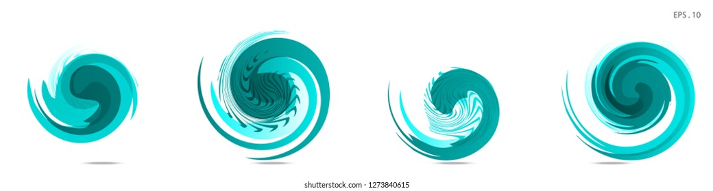 Collection of modern abstract graphic elements. Vortex vector background. Templates for logo design, leaflets or presentations. Vector illustration