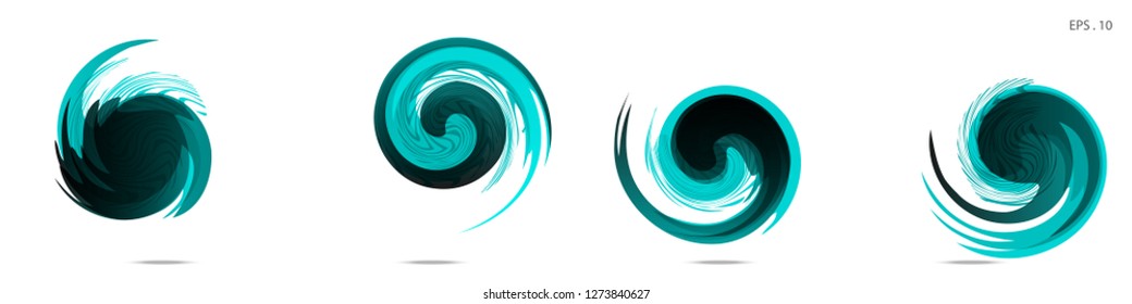 Collection of modern abstract graphic elements. Vortex vector background. Templates for logo design, leaflets or presentations. Vector illustration