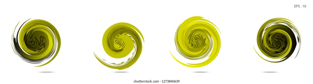 Collection of modern abstract graphic elements. Vortex vector background. Templates for logo design, leaflets or presentations. Vector illustration