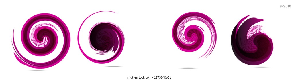 Collection of modern abstract graphic elements. Vortex vector background. Templates for logo design, leaflets or presentations. Vector illustration