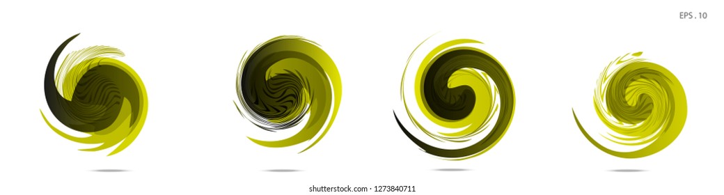 Collection of modern abstract graphic elements. Vortex vector background. Templates for logo design, leaflets or presentations. Vector illustration