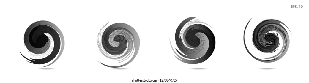 Collection of modern abstract graphic elements. Vortex vector background. Templates for logo design, leaflets or presentations. Vector illustration
