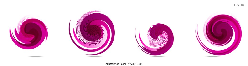 Collection of modern abstract graphic elements. Vortex vector background. Templates for logo design, leaflets or presentations. Vector illustration