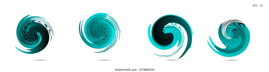 Collection of modern abstract graphic elements. Vortex vector background. Templates for logo design, leaflets or presentations. Vector illustration