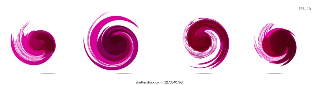 Collection of modern abstract graphic elements. Vortex vector background. Templates for logo design, leaflets or presentations. Vector illustration