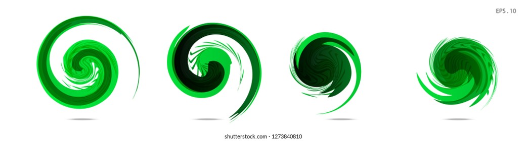 Collection of modern abstract graphic elements. Vortex vector background. Templates for logo design, leaflets or presentations. Vector illustration