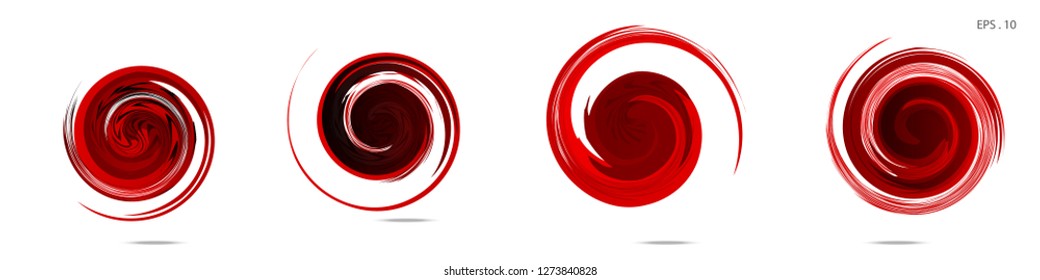 Collection of modern abstract graphic elements. Vortex vector background. Templates for logo design, leaflets or presentations. Vector illustration