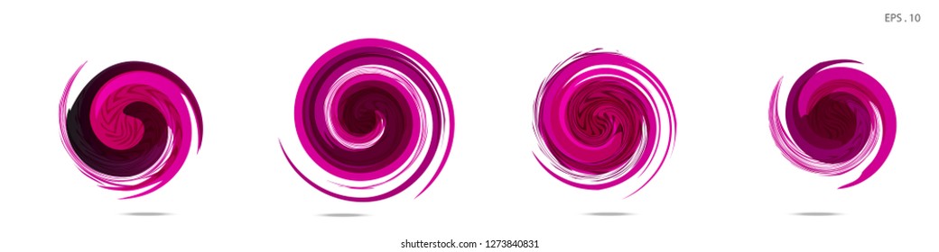 Collection of modern abstract graphic elements. Vortex vector background. Templates for logo design, leaflets or presentations. Vector illustration