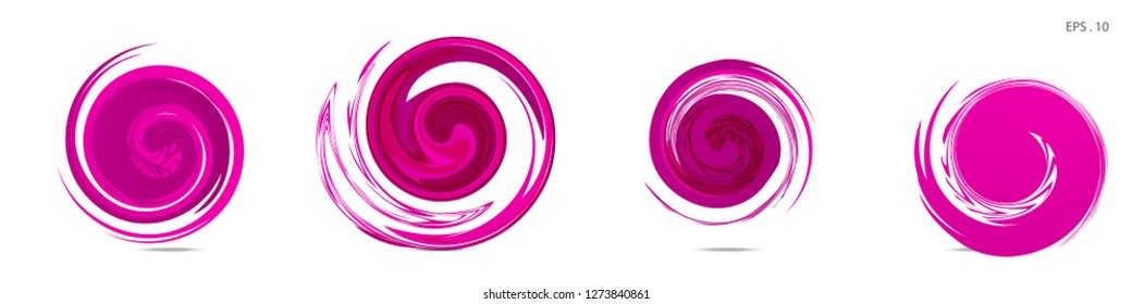 Collection of modern abstract graphic elements. Vortex vector background. Templates for logo design, leaflets or presentations. Vector illustration
