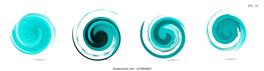 Collection of modern abstract graphic elements. Vortex vector background. Templates for logo design, leaflets or presentations. Vector illustration